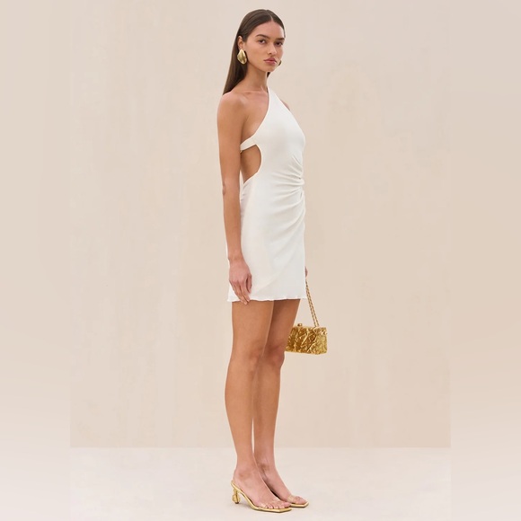 Cult Gaia Jordana Off White Mini Dress